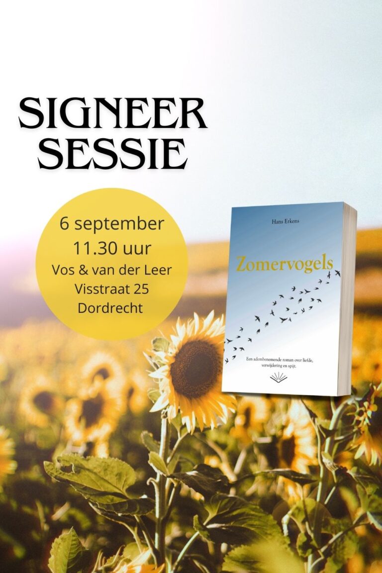 Signeersessie Zomervogels met een zonnebloem