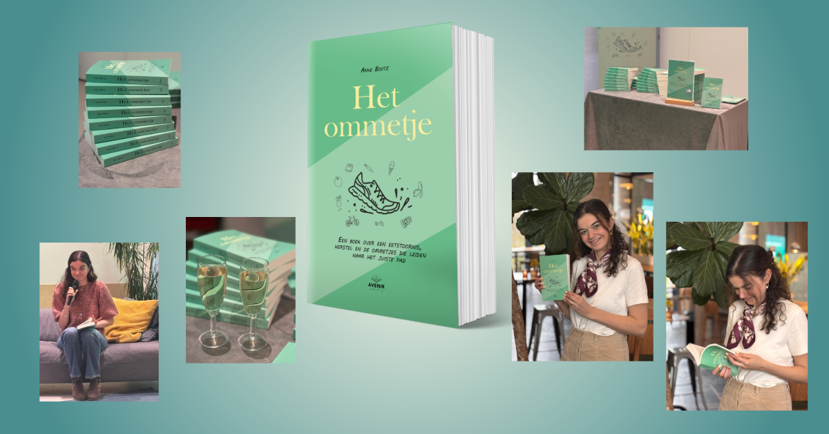 Anne Bootz bij de boekpresentatie van Het ommetje.